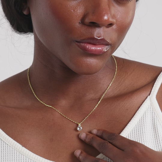 Gold Plated Solitaire Friendship Set Created with Zircondia® Crystals Video