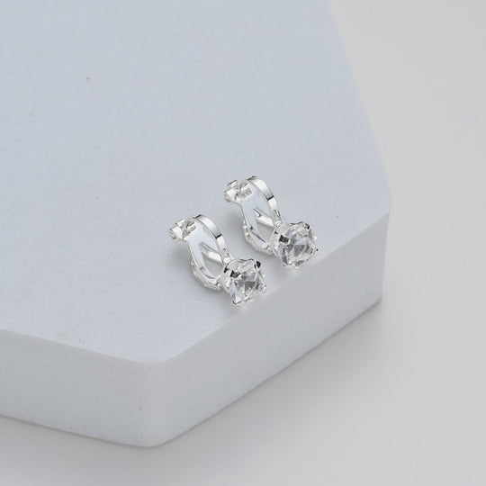 Crystal Clip On Earrings Created with Zircondia® Crystals Video