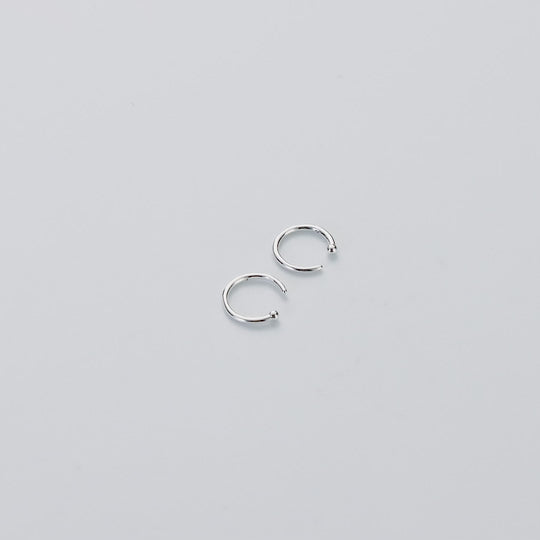 Sterling Silver Micro Thread Hoop Earrings