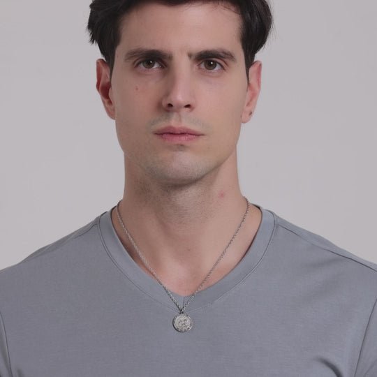 Men's Stainless Steel St Christopher Necklace Video