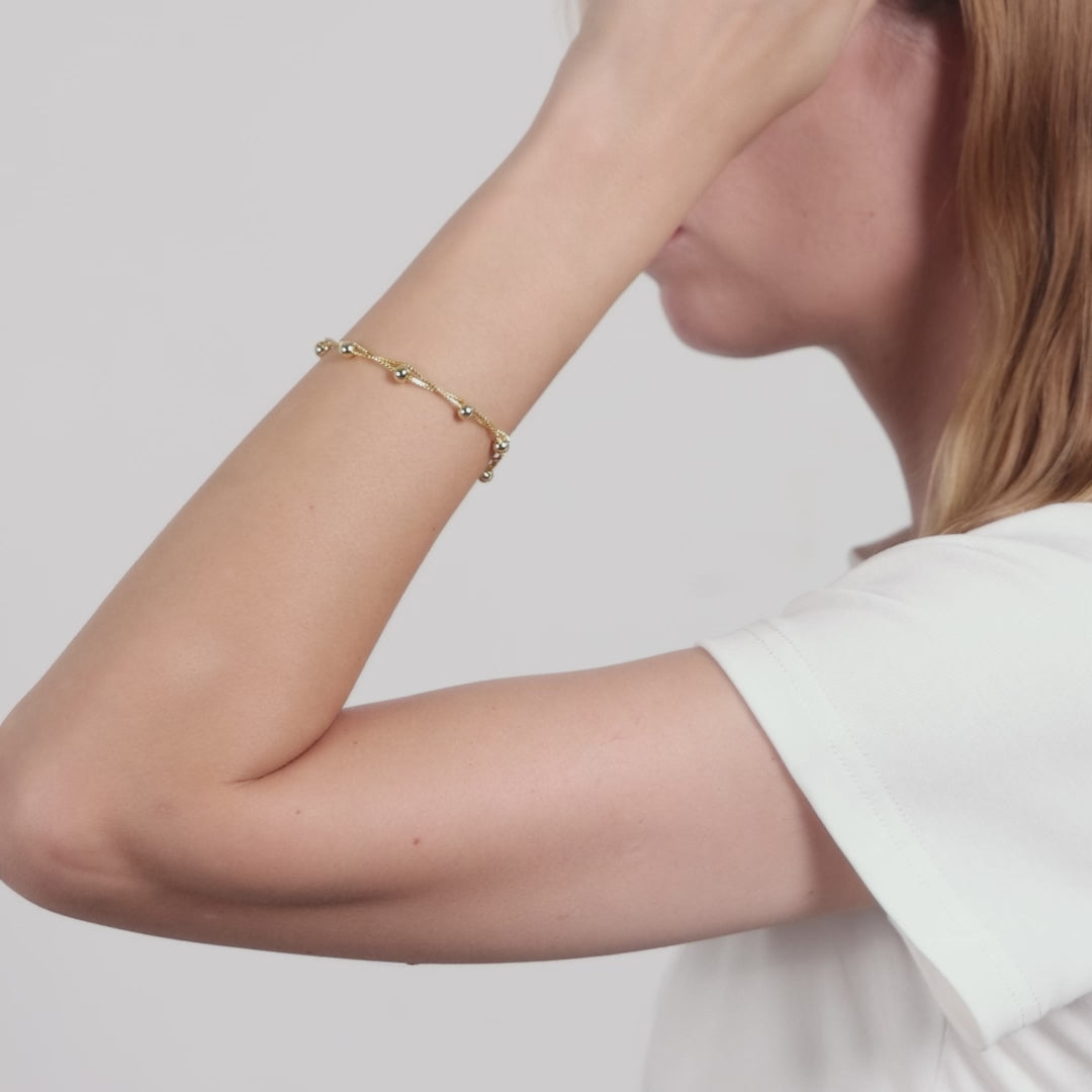 Gold Plated Ball Bracelet