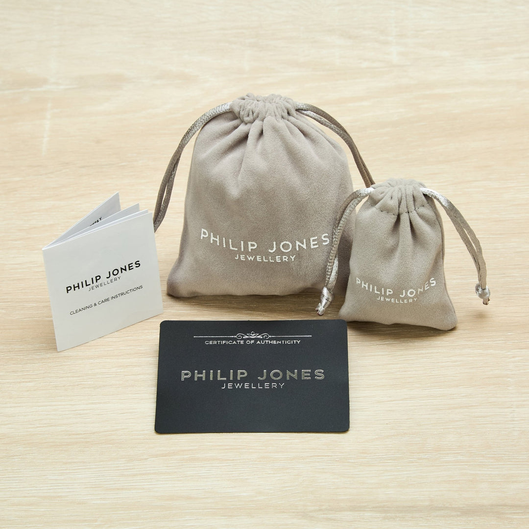 Rose Gold Plated Pearl Thread Earrings Created with Zircondia® Crystals - Philip Jones Jewellery