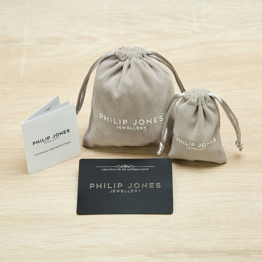 Rose Gold Plated Triangle Stud Earrings - Philip Jones Jewellery