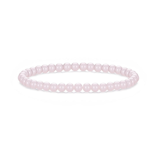 Rose Quartz Mini Beaded Gemstone Stretch Bracelet - Philip Jones Jewellery
