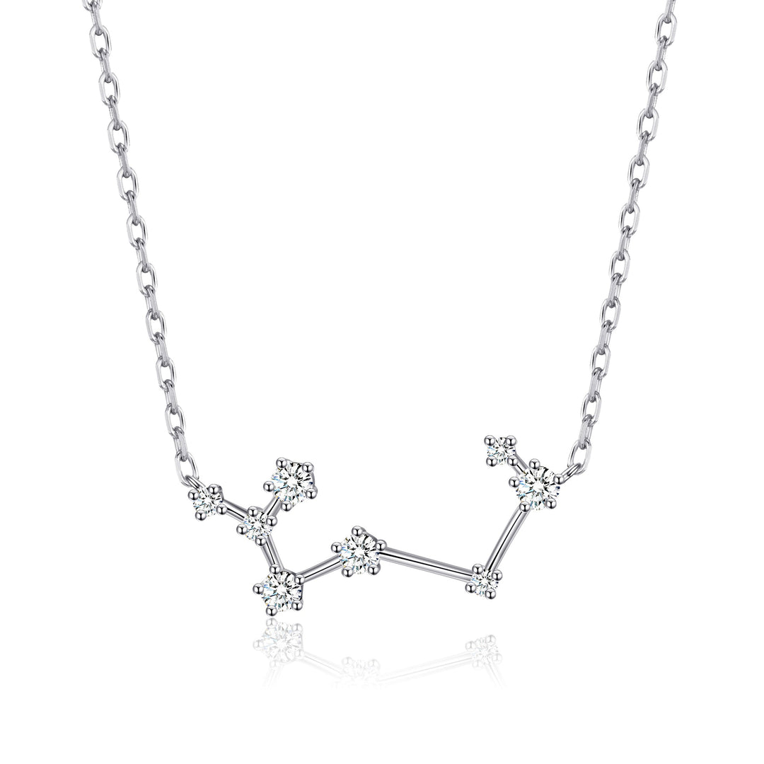 Sagittarius Star Sign Zodiac Constellation Necklace with Zircondia® Crystals - Philip Jones Jewellery