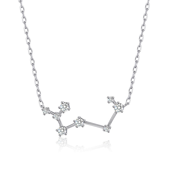 Sagittarius Star Sign Zodiac Constellation Necklace with Zircondia® Crystals - Philip Jones Jewellery