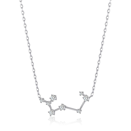 Sagittarius Star Sign Zodiac Constellation Necklace with Zircondia® Crystals - Philip Jones Jewellery