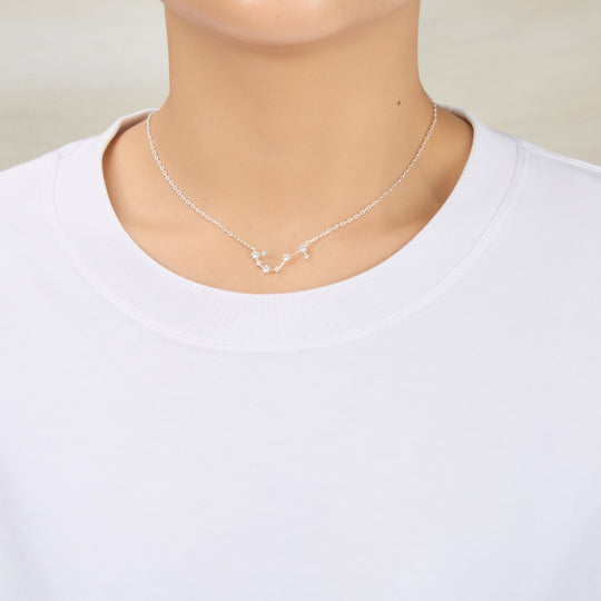 Scorpio Star Sign Zodiac Constellation Necklace with Zircondia® Crystals - Philip Jones Jewellery