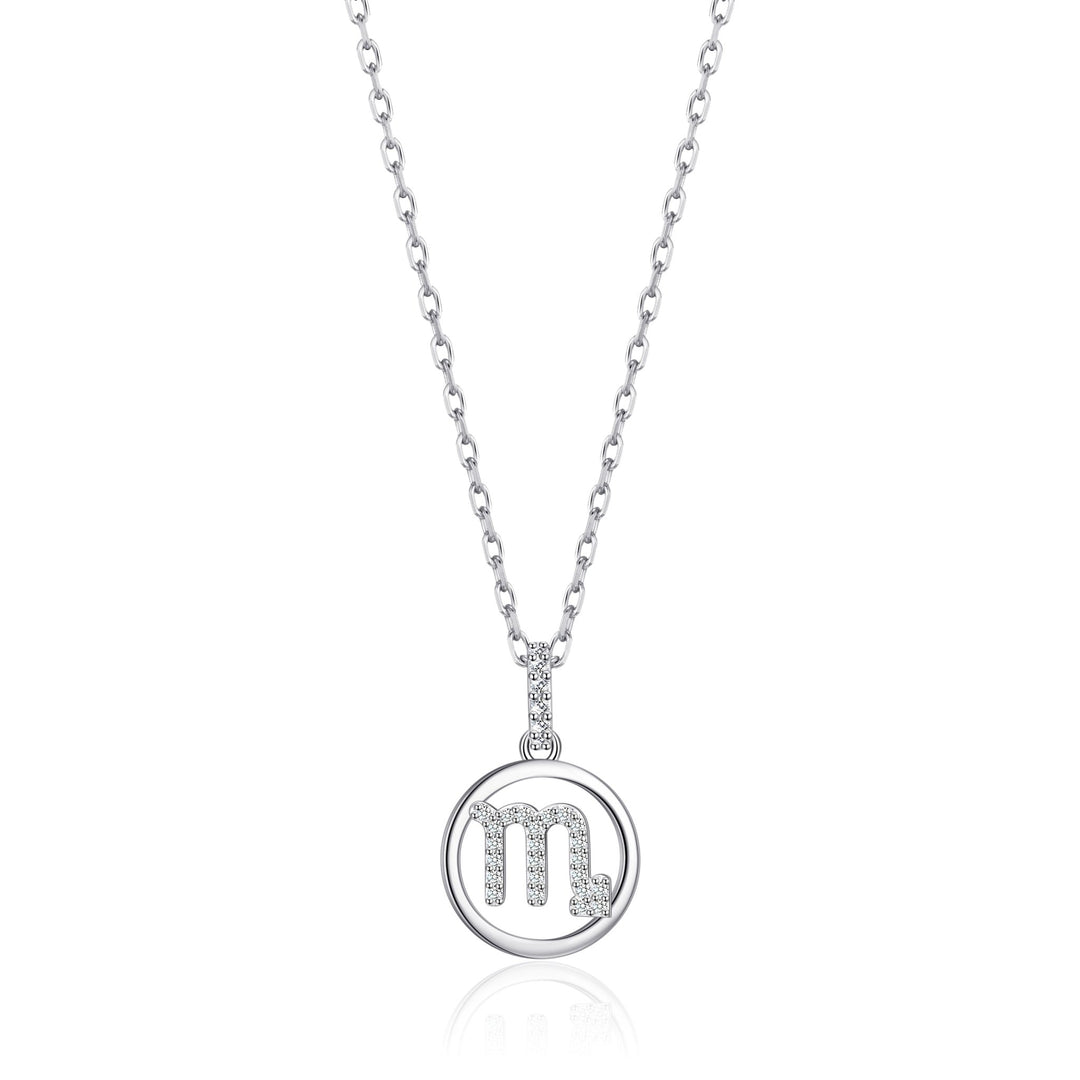 Scorpio Star Sign Zodiac Necklace with Zircondia® Crystals - Philip Jones Jewellery