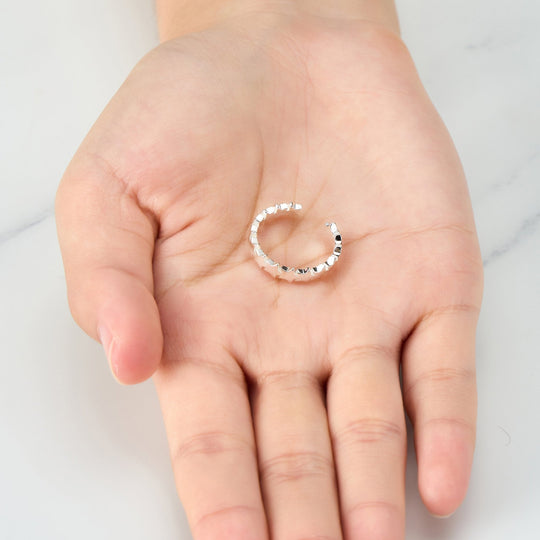 Silver Plated Adjustable Star Band Ring - Philip Jones Jewellery