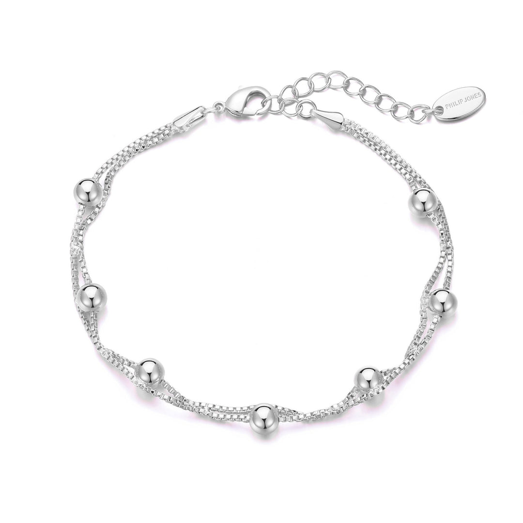 Silver Plated Ball Bracelet - Philip Jones Jewellery