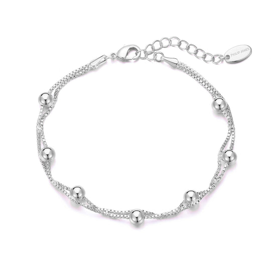 Silver Plated Ball Bracelet - Philip Jones Jewellery