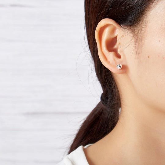 Silver Plated Ball Stud Earrings - Philip Jones Jewellery