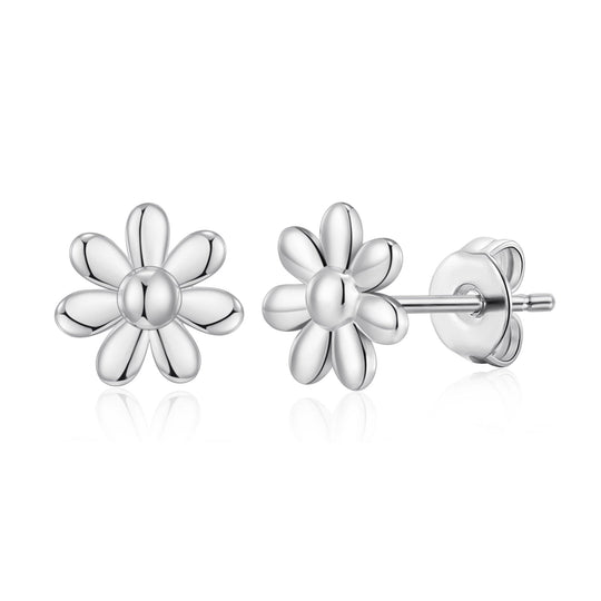 Silver Plated Daisy Earrings - Philip Jones Jewellery