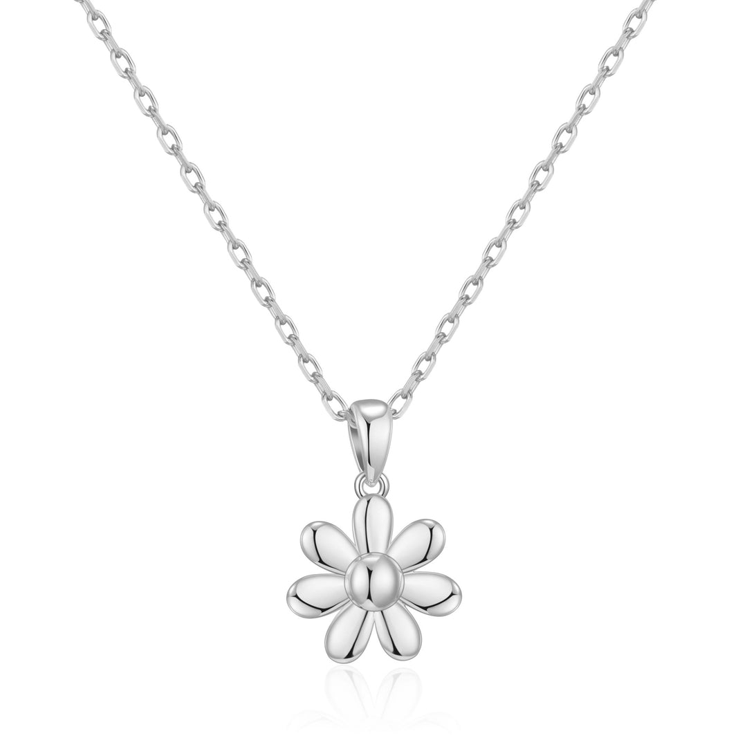 Silver Plated Daisy Necklace - Philip Jones Jewellery