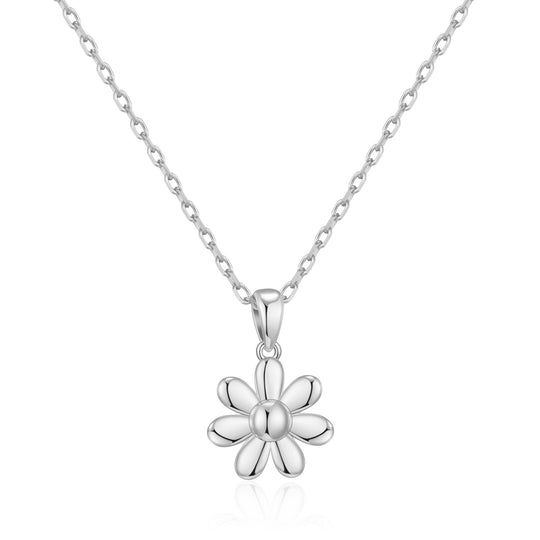 Silver Plated Daisy Necklace - Philip Jones Jewellery