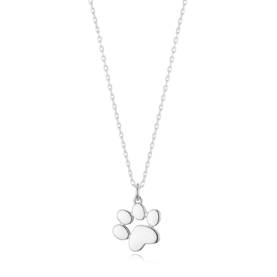 Silver Plated Dog Paw Necklace - Philip Jones Jewellery