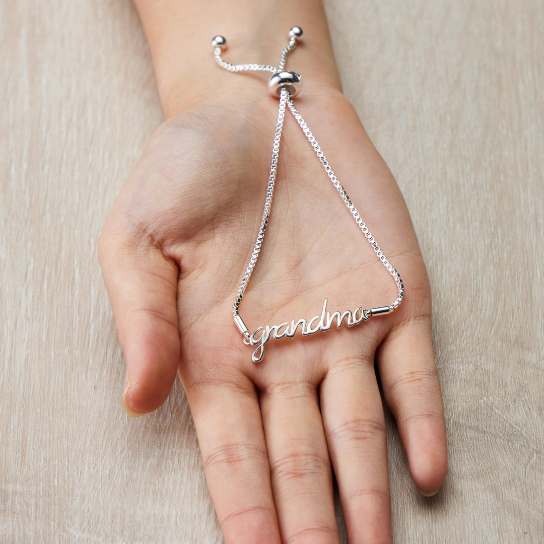 Silver Plated Grandma Bracelet Created with Zircondia® Crystals - Philip Jones Jewellery