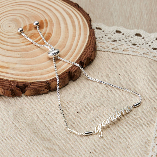 Silver Plated Grandma Bracelet Created with Zircondia® Crystals - Philip Jones Jewellery