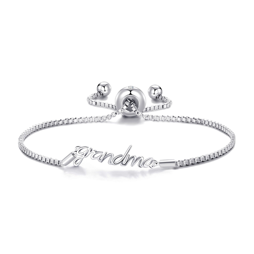 Silver Plated Grandma Bracelet Created with Zircondia® Crystals - Philip Jones Jewellery