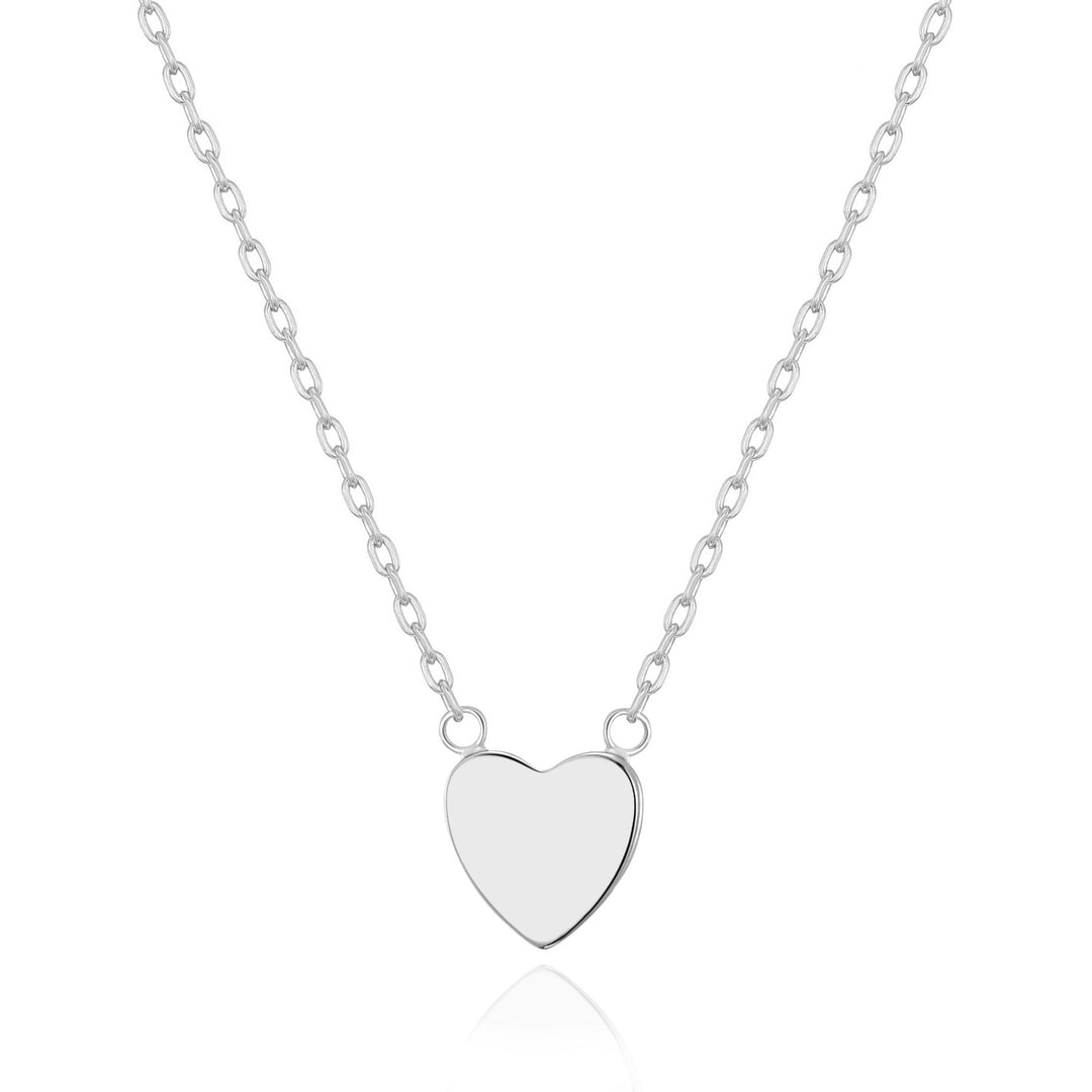 Silver Plated Heart Necklace - Philip Jones Jewellery