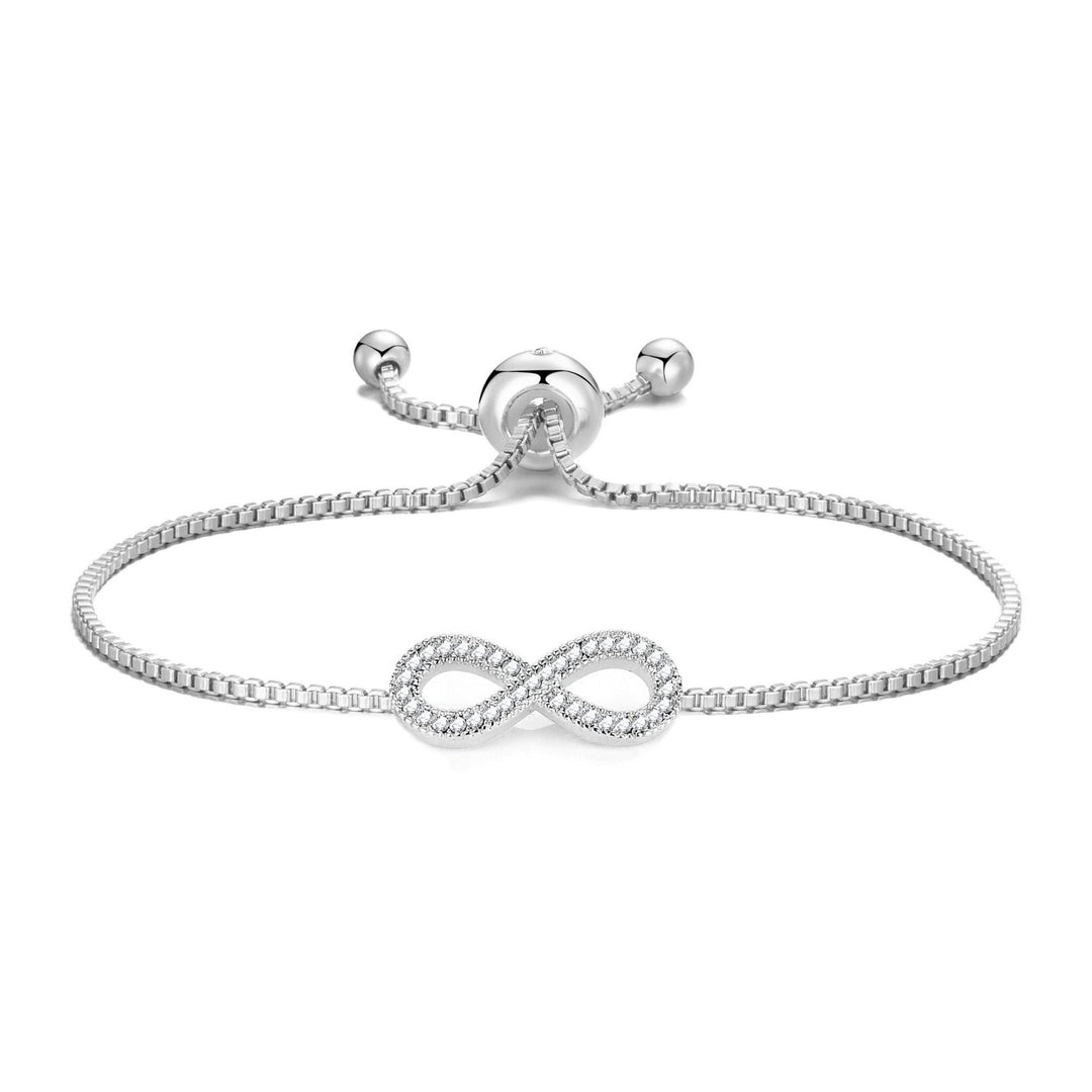 Silver Plated I Couldn't Say I Do Without You Infinity Friendship Bracelet with Zircondia® Crystals - Philip Jones Jewellery