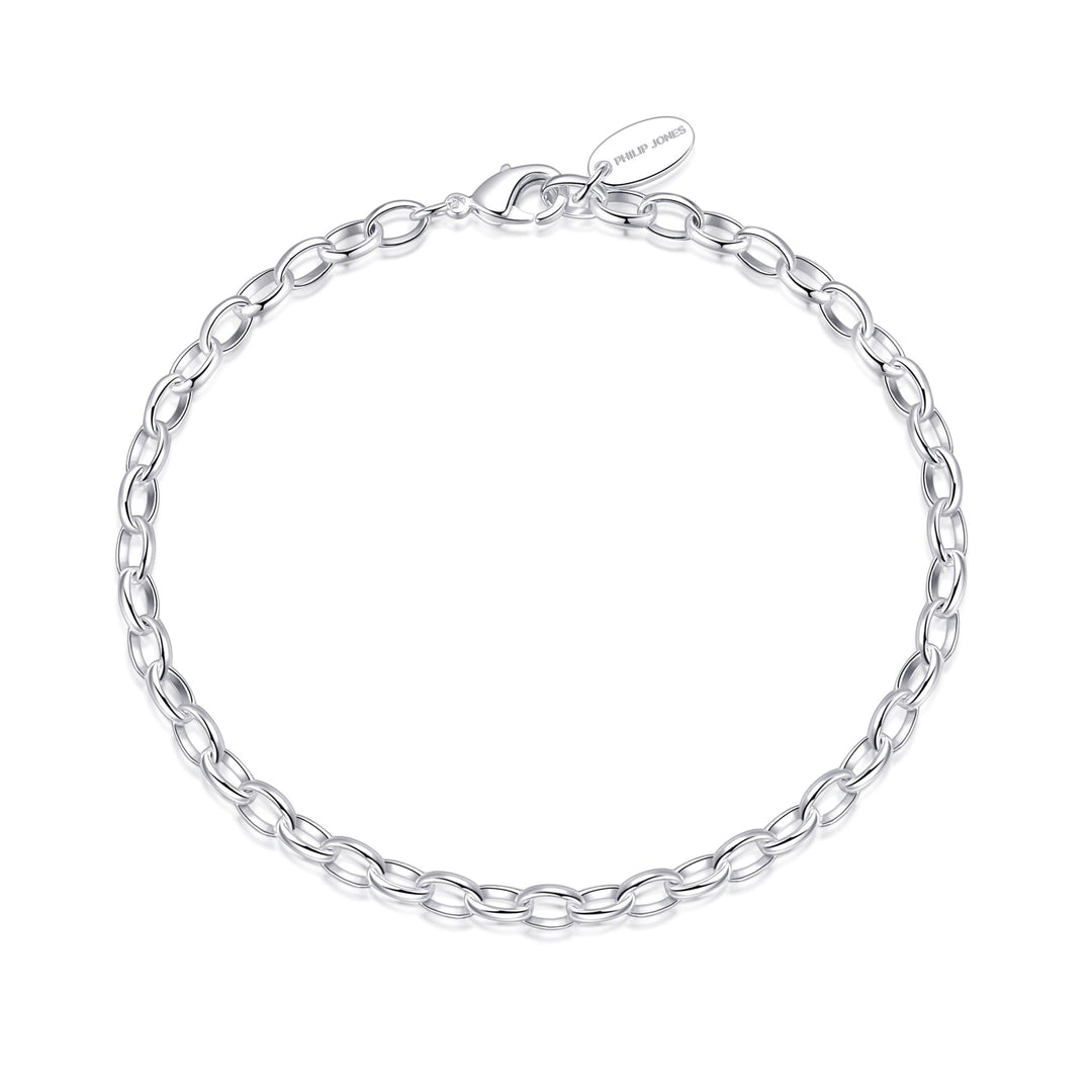 Silver Plated Link Chain Bracelet - Philip Jones Jewellery
