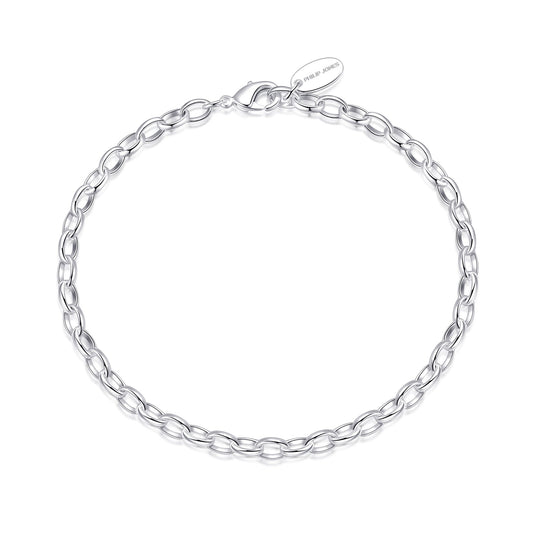 Silver Plated Link Chain Bracelet - Philip Jones Jewellery