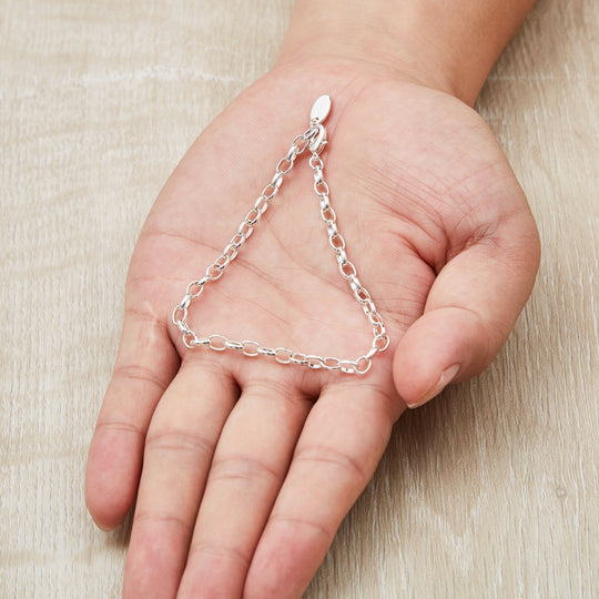 Silver Plated Link Chain Bracelet - Philip Jones Jewellery