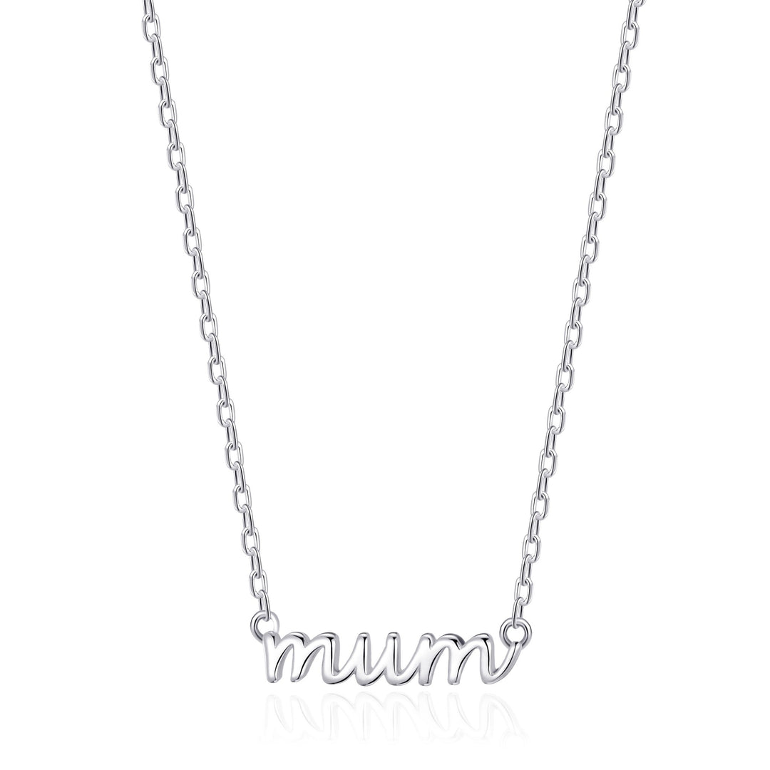 Silver Plated Mum Necklace - Philip Jones Jewellery