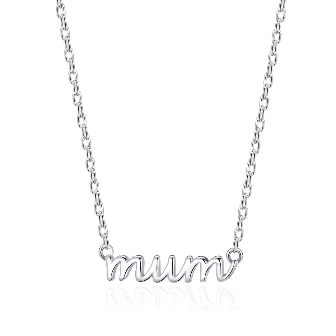 Silver Plated Mum Necklace - Philip Jones Jewellery