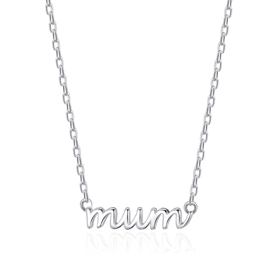 Silver Plated Mum Necklace - Philip Jones Jewellery