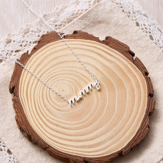 Silver Plated Mummy Necklace - Philip Jones Jewellery
