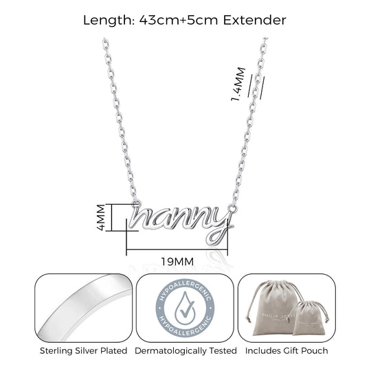 Silver Plated Nanny Necklace - Philip Jones Jewellery