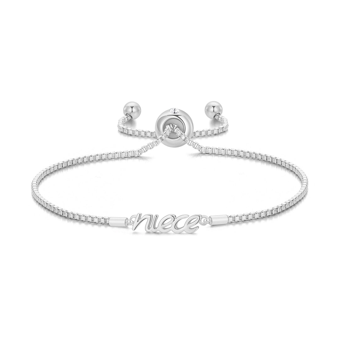 Silver Plated Niece Bracelet Created with Zircondia® Crystals - Philip Jones Jewellery
