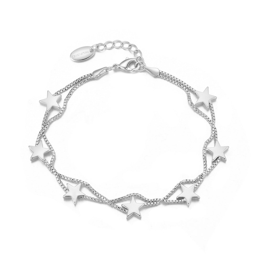 Silver Plated Star Bracelet - Philip Jones Jewellery