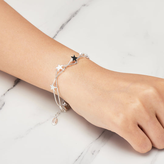 Silver Plated Star Bracelet - Philip Jones Jewellery