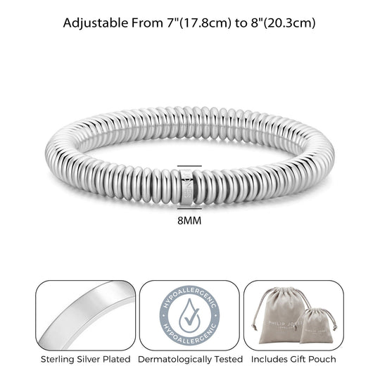 Silver Plated Sweetie Stretch Bracelet - Philip Jones Jewellery