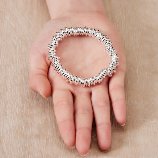 Silver Plated Sweetie Stretch Bracelet - Philip Jones Jewellery