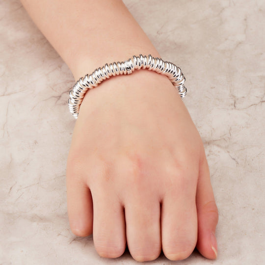 Silver Plated Sweetie Stretch Bracelet - Philip Jones Jewellery