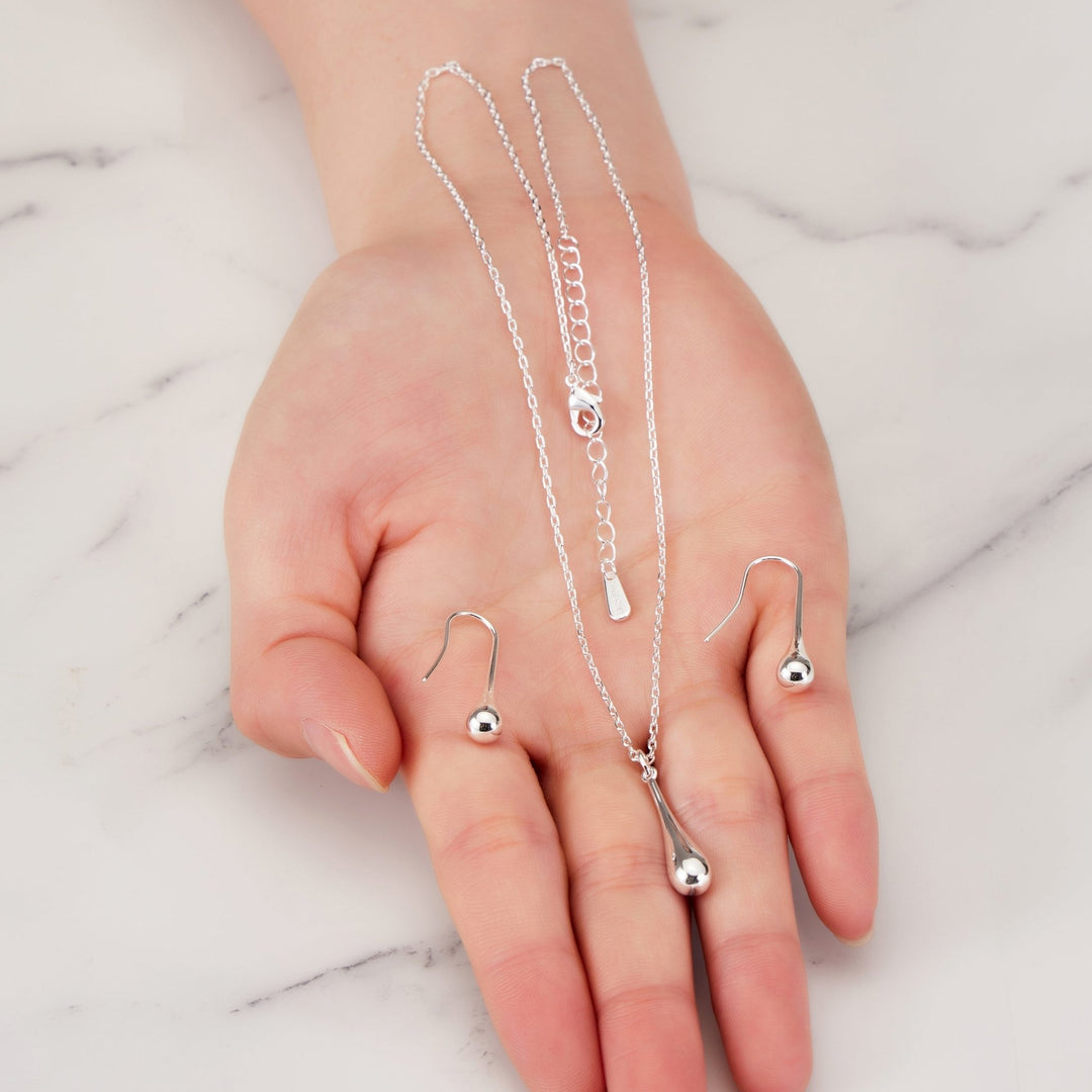 Silver Plated Teardrop Set - Philip Jones Jewellery