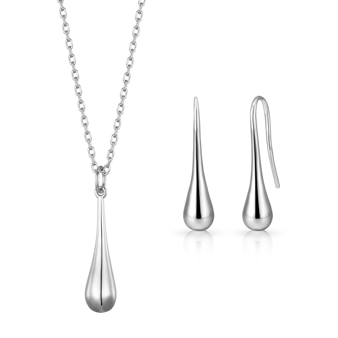 Silver Plated Teardrop Set - Philip Jones Jewellery