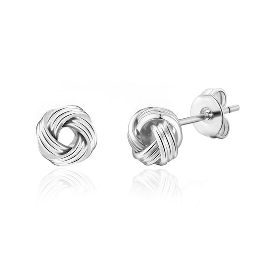 Silver Plated Thank You for Helping us Tie The Knot Earrings with Quote Card - Philip Jones Jewellery