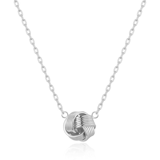 Silver Plated Thank You for Helping us Tie The Knot Necklace with Quote Card - Philip Jones Jewellery