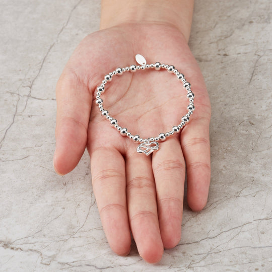 Silver Plated True Friendship Quote Stretch Bracelet with Gift Box - Philip Jones Jewellery
