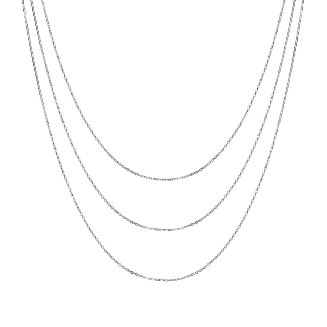Sterling Silver 16" 18" 20" Inch 1.2mm Fine Cable Chain Necklace - Philip Jones Jewellery