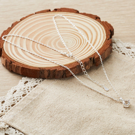 Sterling Silver April (Diamond) Birthstone Necklace Created with Zircondia® Crystals - Philip Jones Jewellery