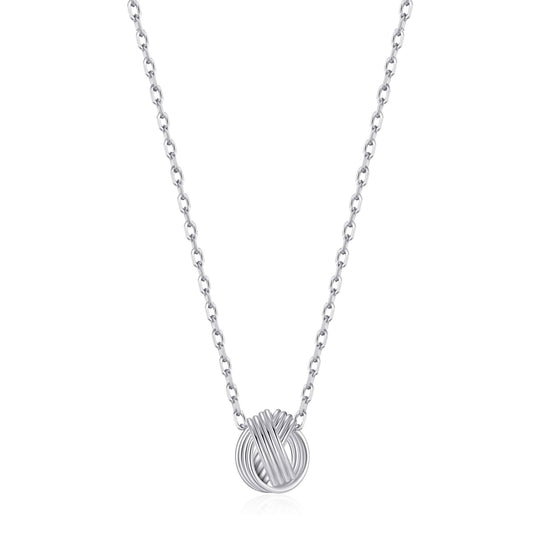 Sterling Silver Auntie Quote Knot Necklace - Philip Jones Jewellery