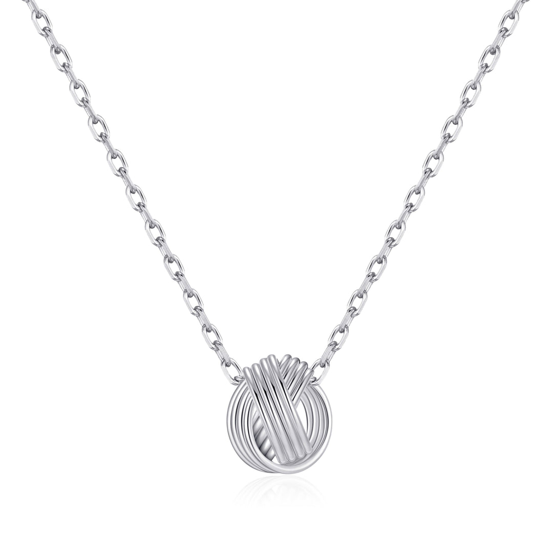 Sterling Silver Auntie Quote Knot Necklace - Philip Jones Jewellery