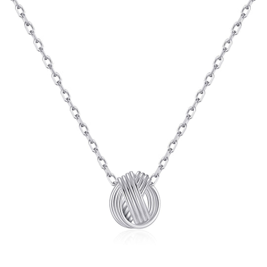 Sterling Silver Auntie Quote Knot Necklace - Philip Jones Jewellery